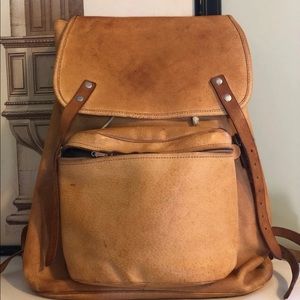 Custom made leather Backpack